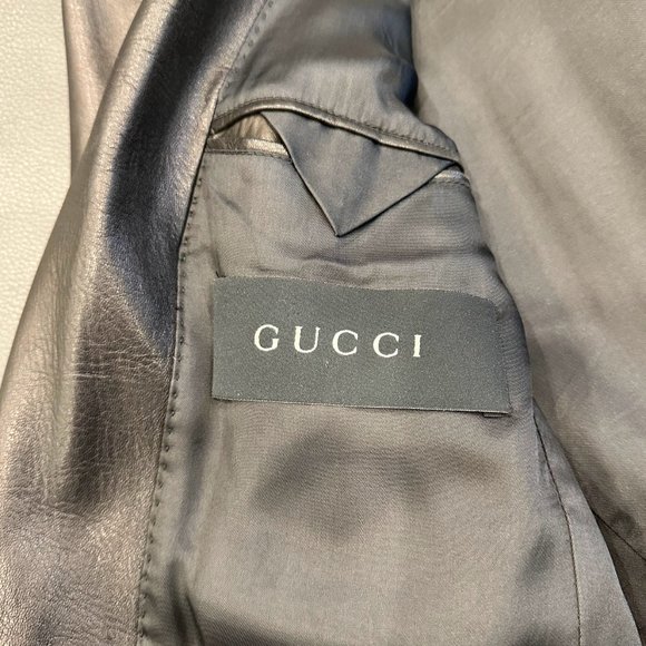Gucci Lambskin Dark Brown Leather Jacket - Picture 3 of 4
